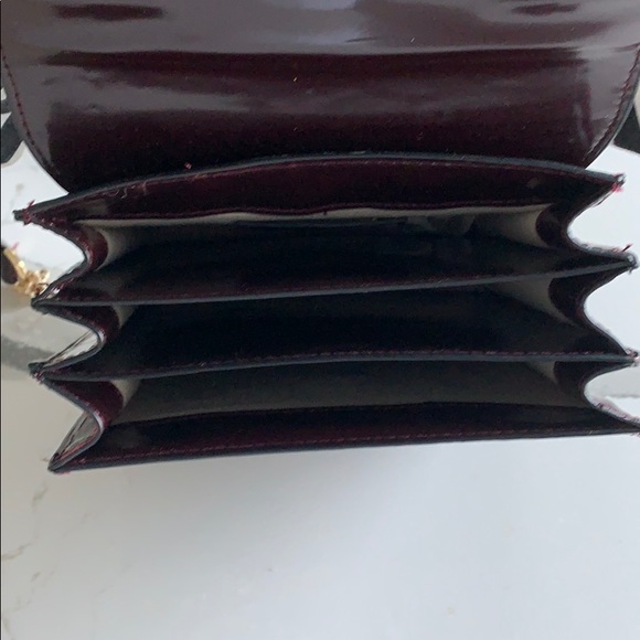 Zara Bags Zara Chain Link Burgundy Purse Poshmark